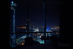 Night view of Abu Dhabi