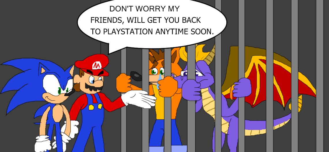 Mario And Sonic Visiting Crash Spyro In Jail By SpyroUp On DeviantArt.