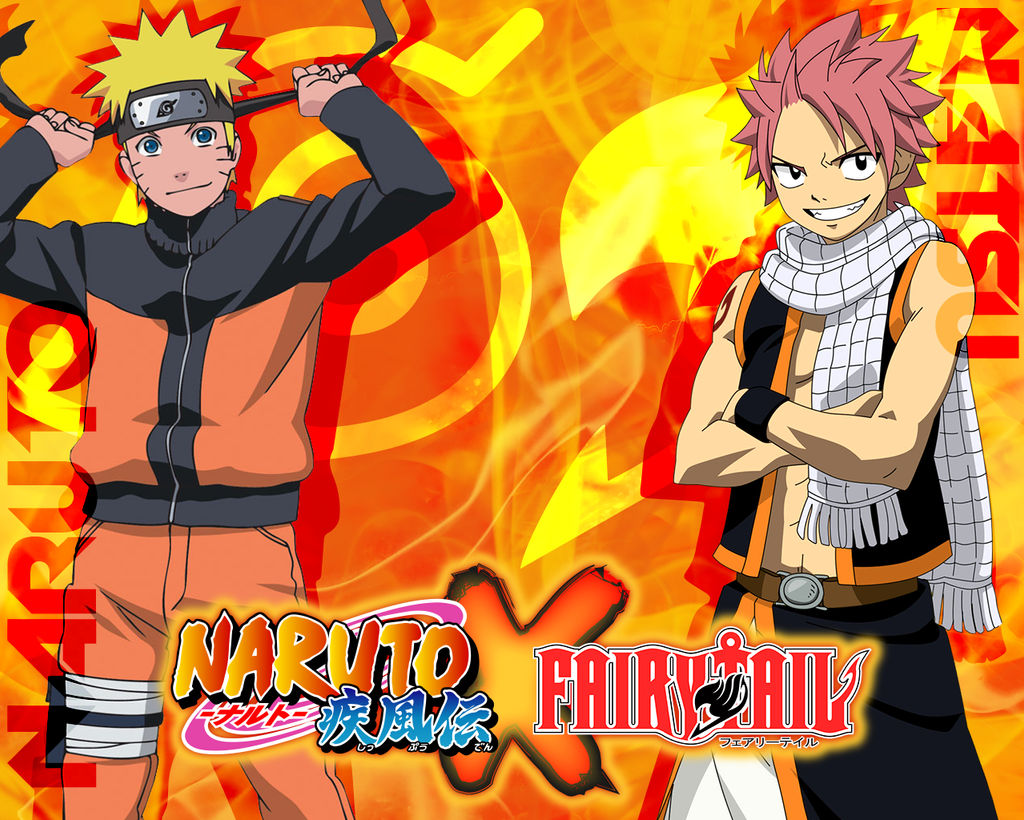 Wallpaper - NarutoXFairy Tail : Naruto and Natsu