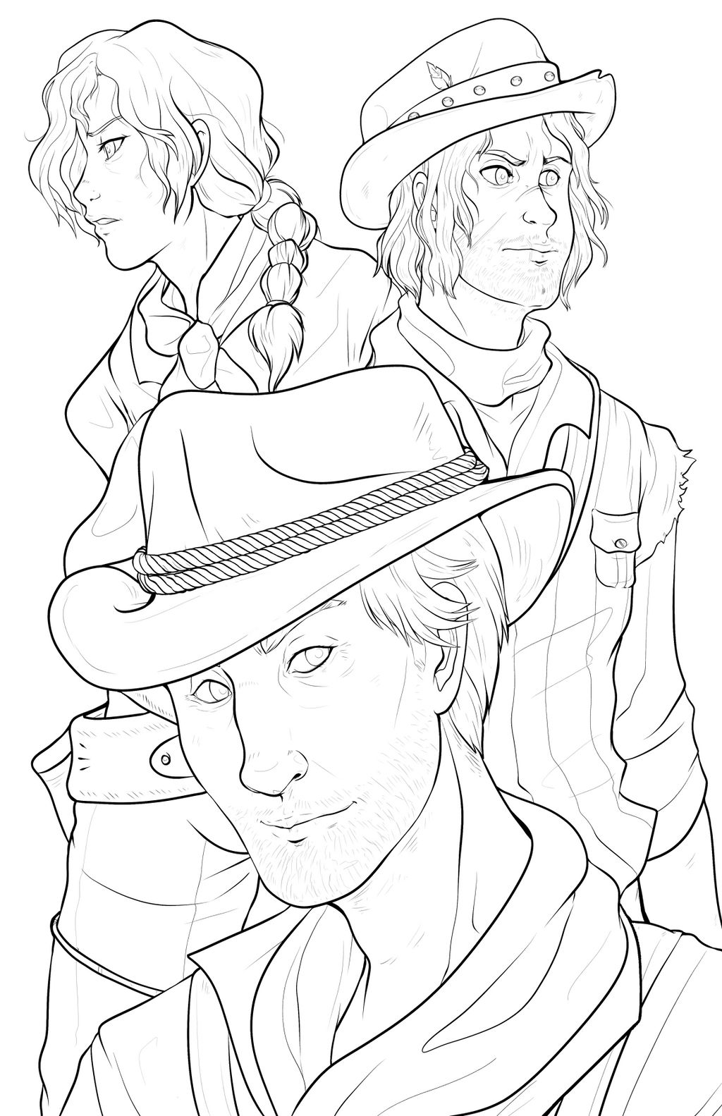 Red dead redemption 2 - lineart by RenonsPrints on DeviantArt