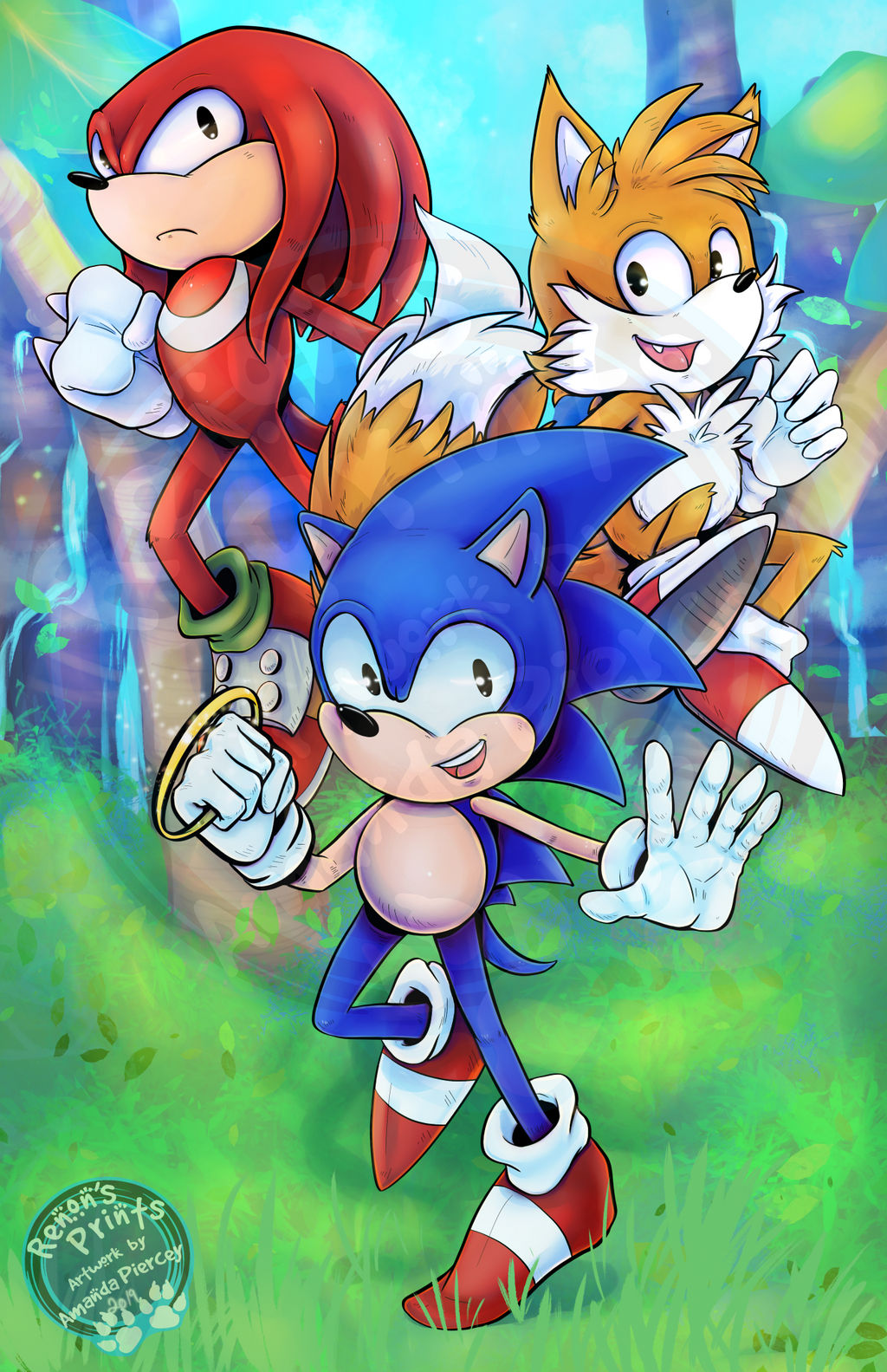 Sonic Tails And Knuckles By RenonsPrints On DeviantArt sonic-tails-and-knuckles-by-renonsprints-on-deviantart