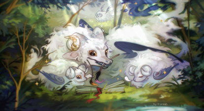 Fluffy family of dragons