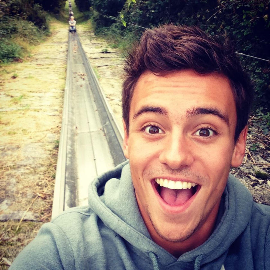 Taboganning with tom daley