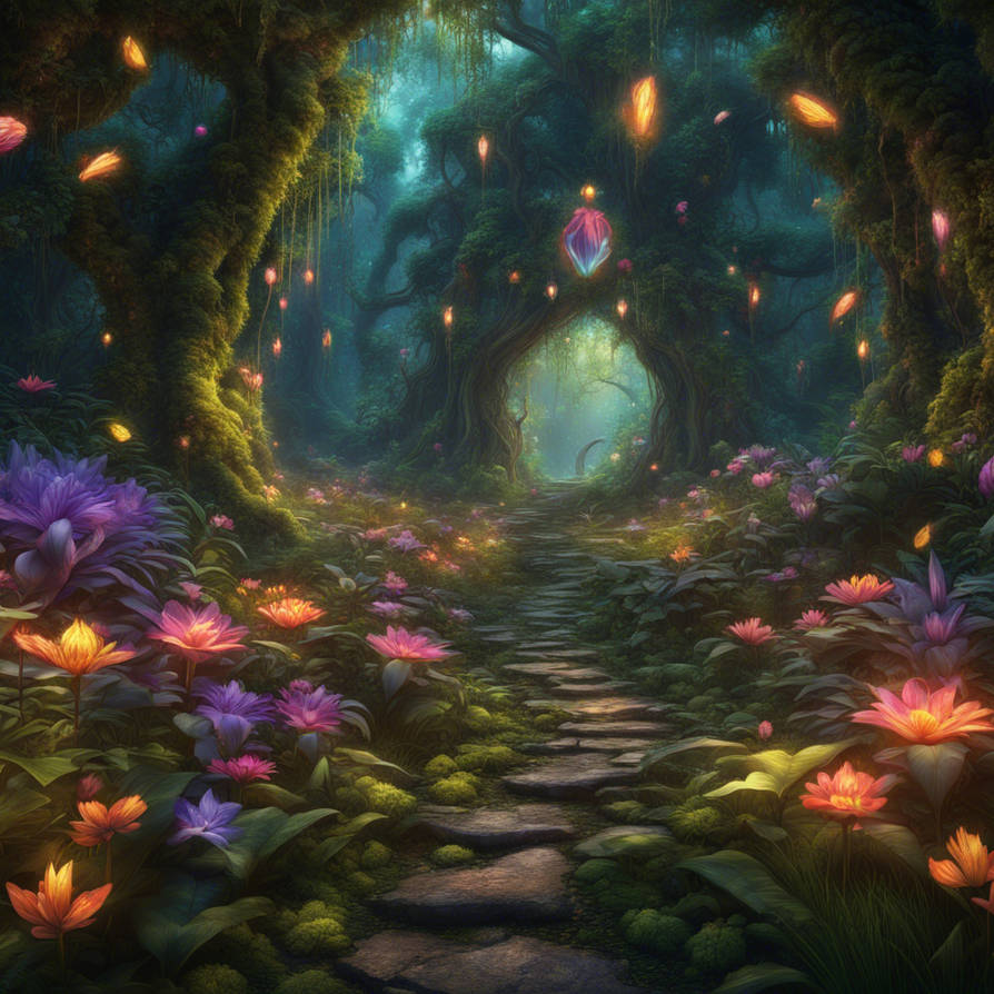 Deep Jungle Full Of Bright Flower, Jungle Path Dec by morganahopi on ...