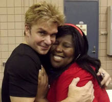 Luna-Chan hugging Vic Mignogna at AWA 2014