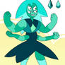 Jasper and Aquamarine fusion: Psuedomalachite