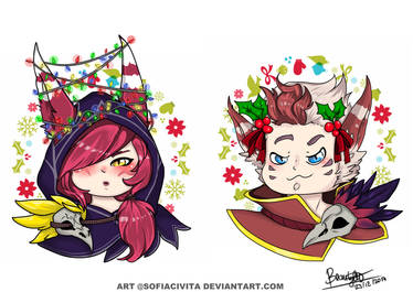 XAYAH RAKAN CHRISTMAS ICONS