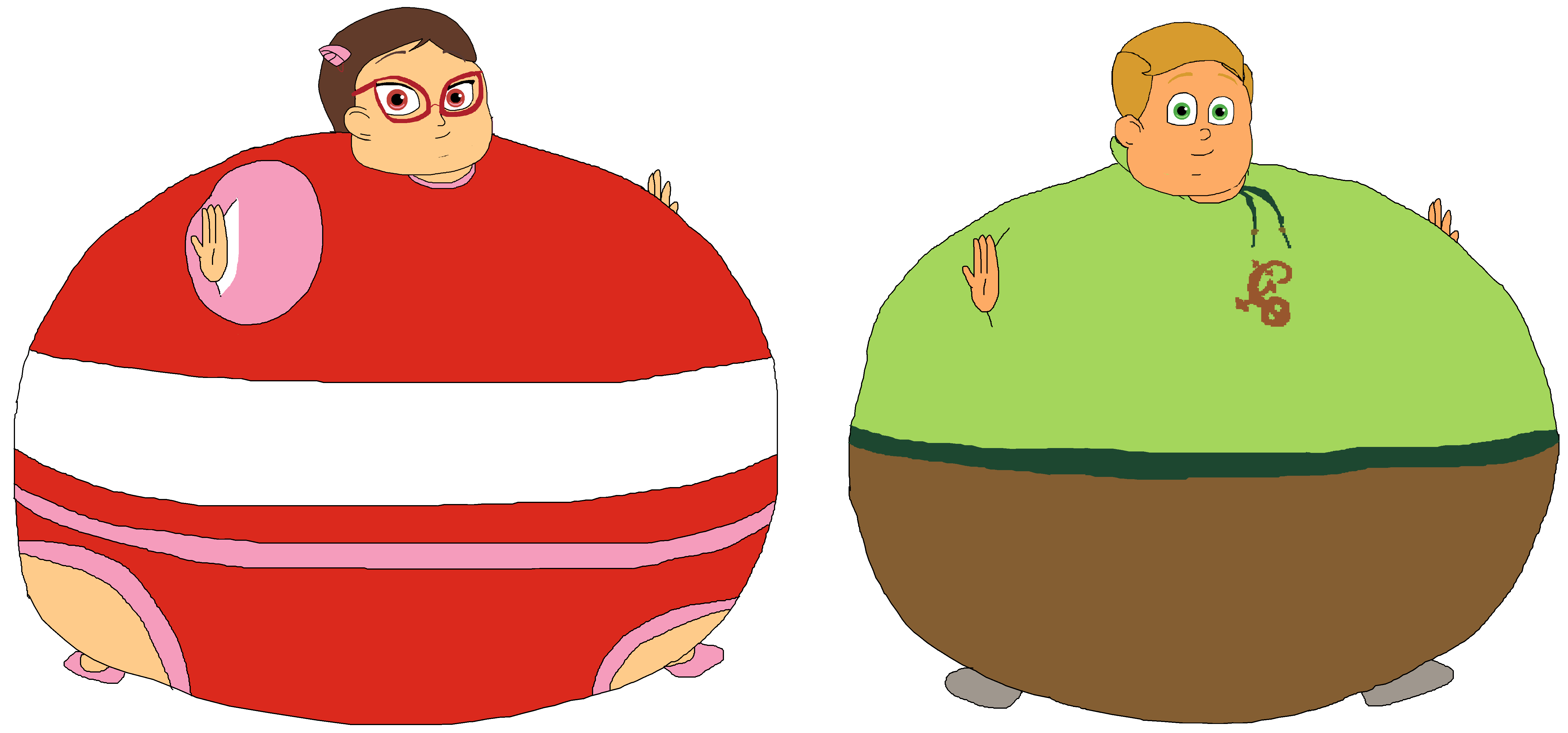 Amaya and Greg Inflated by TheGothEngine on DeviantArt