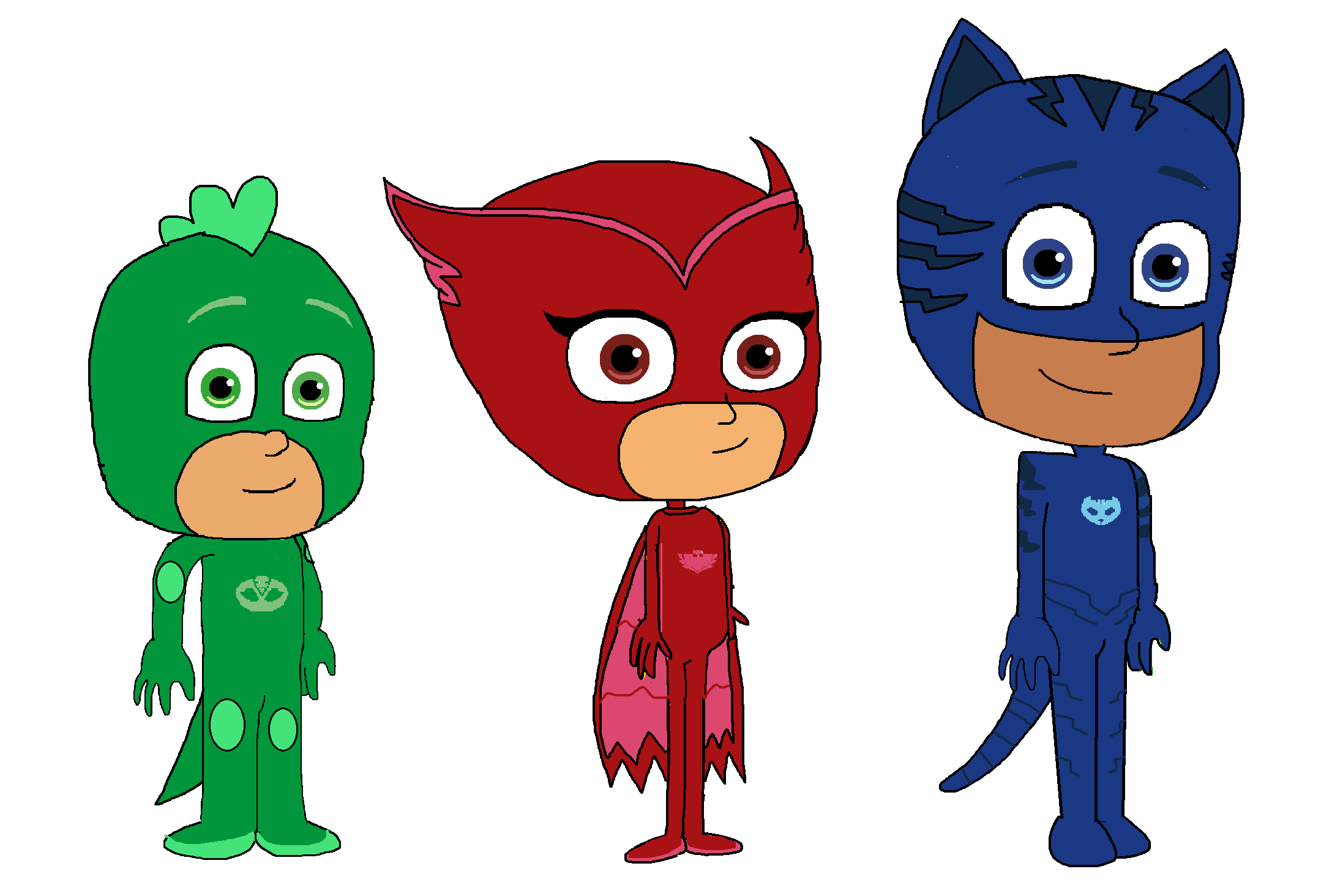 CatBoy, Owlette and Gekko ACCURATE by TheGothEngine on DeviantArt