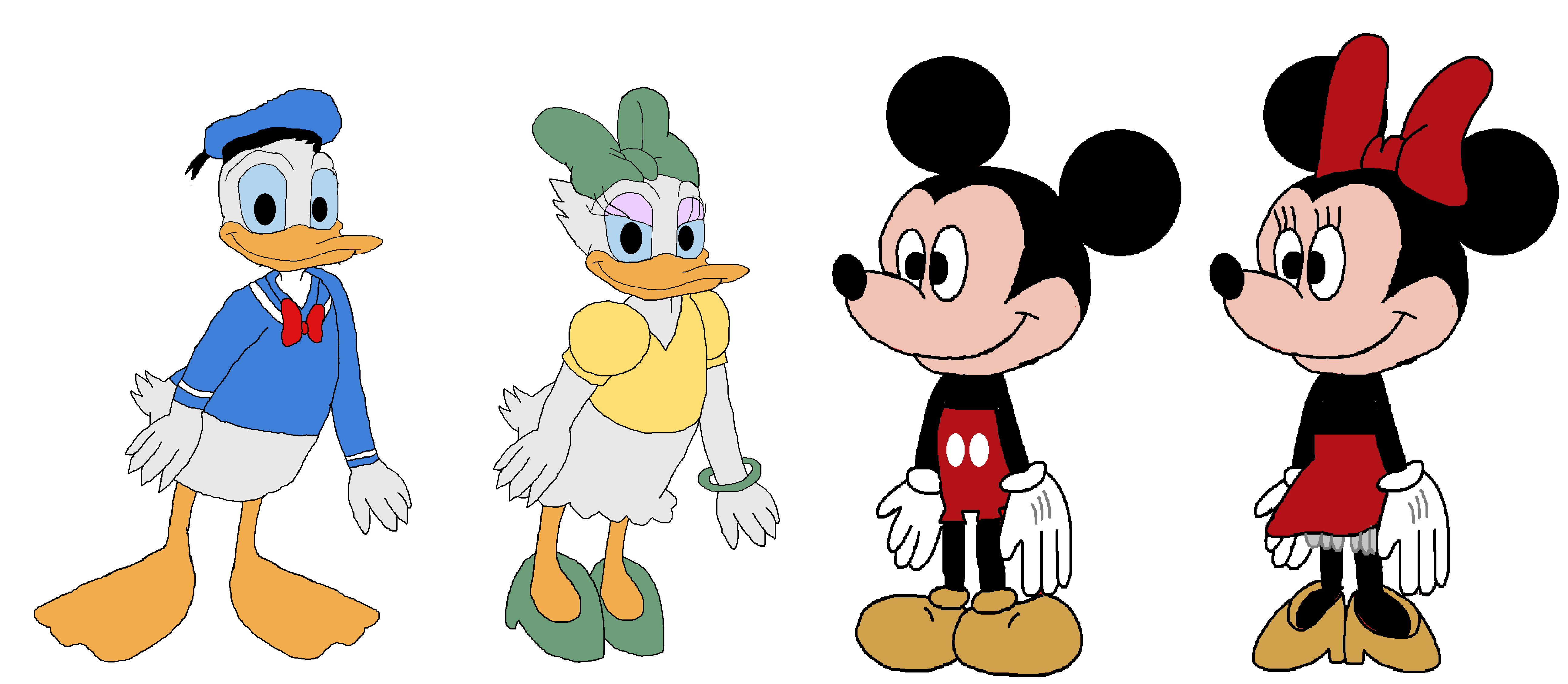 Minnie Deviantart Mickey Minnie Donald Daisy 1 by TheGothEngine on DeviantArt