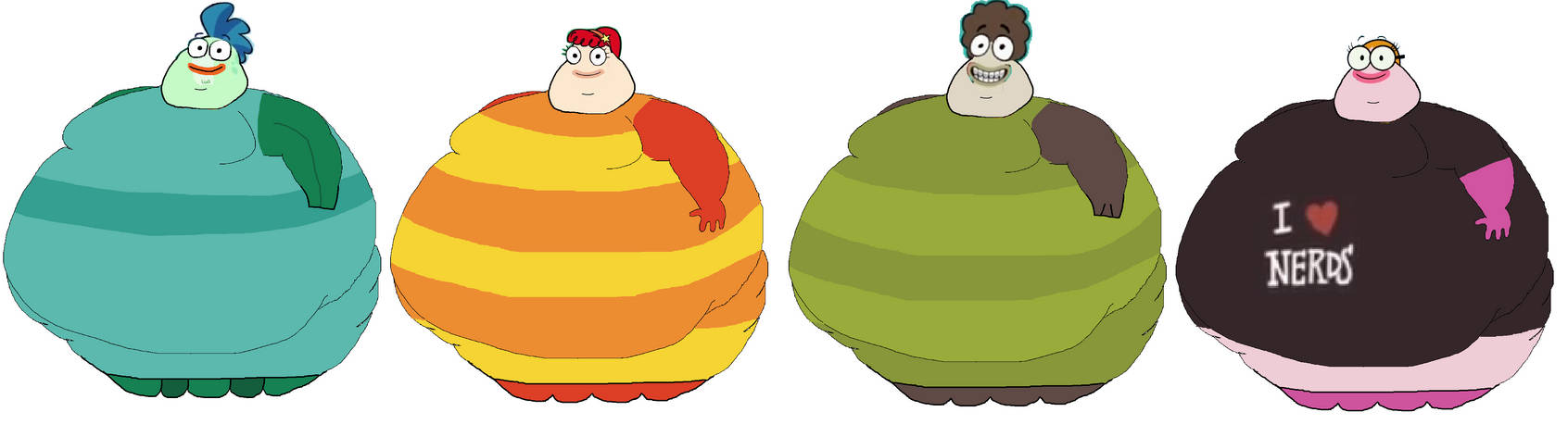 Goth Milo Fat Milo Bea Oscar and Angela by TheGothEngine on DeviantArt