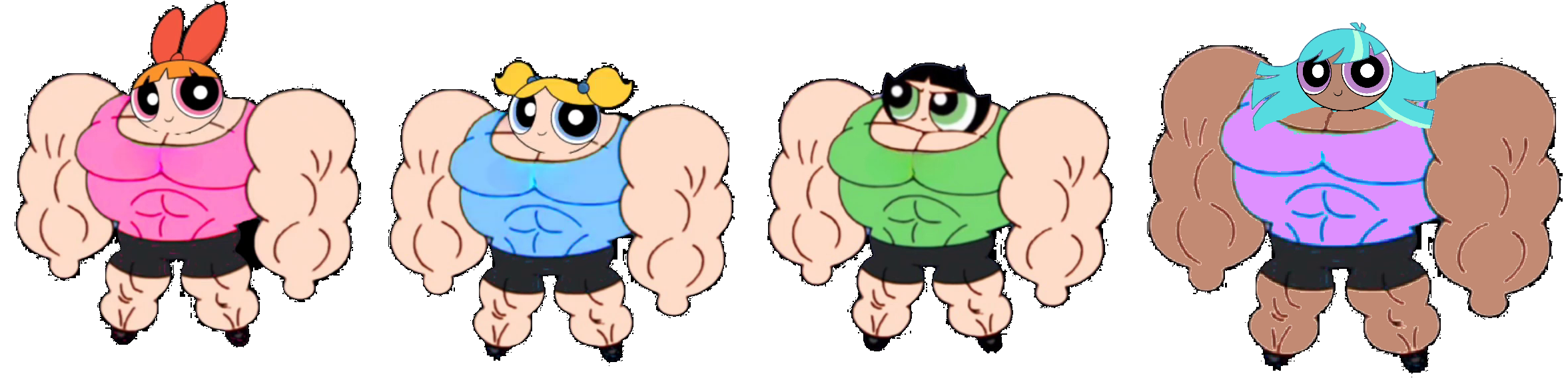 The Powerpuff Girls (including Bliss) all muscler by TheGothEngine on ...