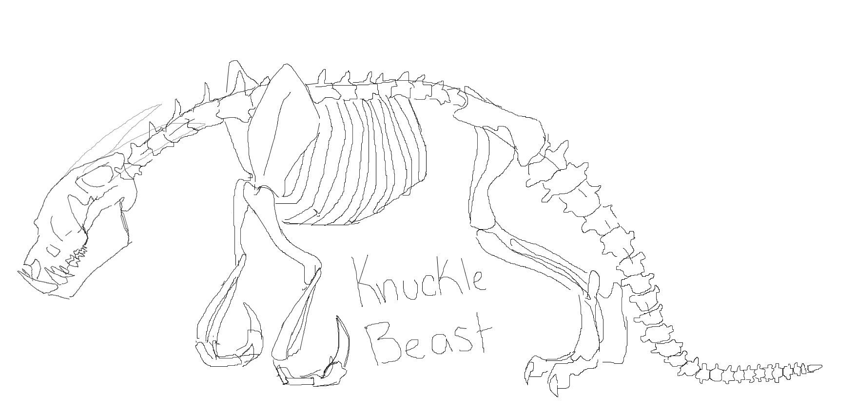 Knuckle Beast Skeleton Sketch by MBPanther on DeviantArt