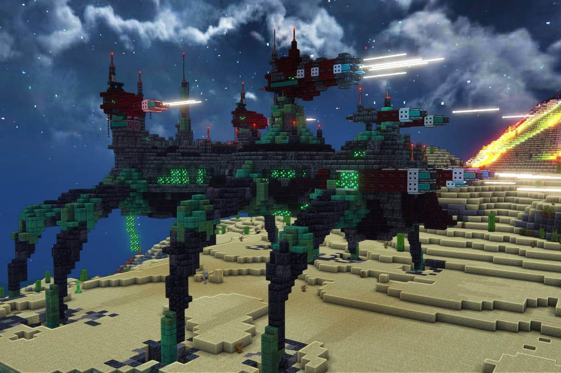 Minecraft Spider Flying Rockets Minecraft Robo-Spider, controlled by an evil A.I. by Linardmc on DeviantArt