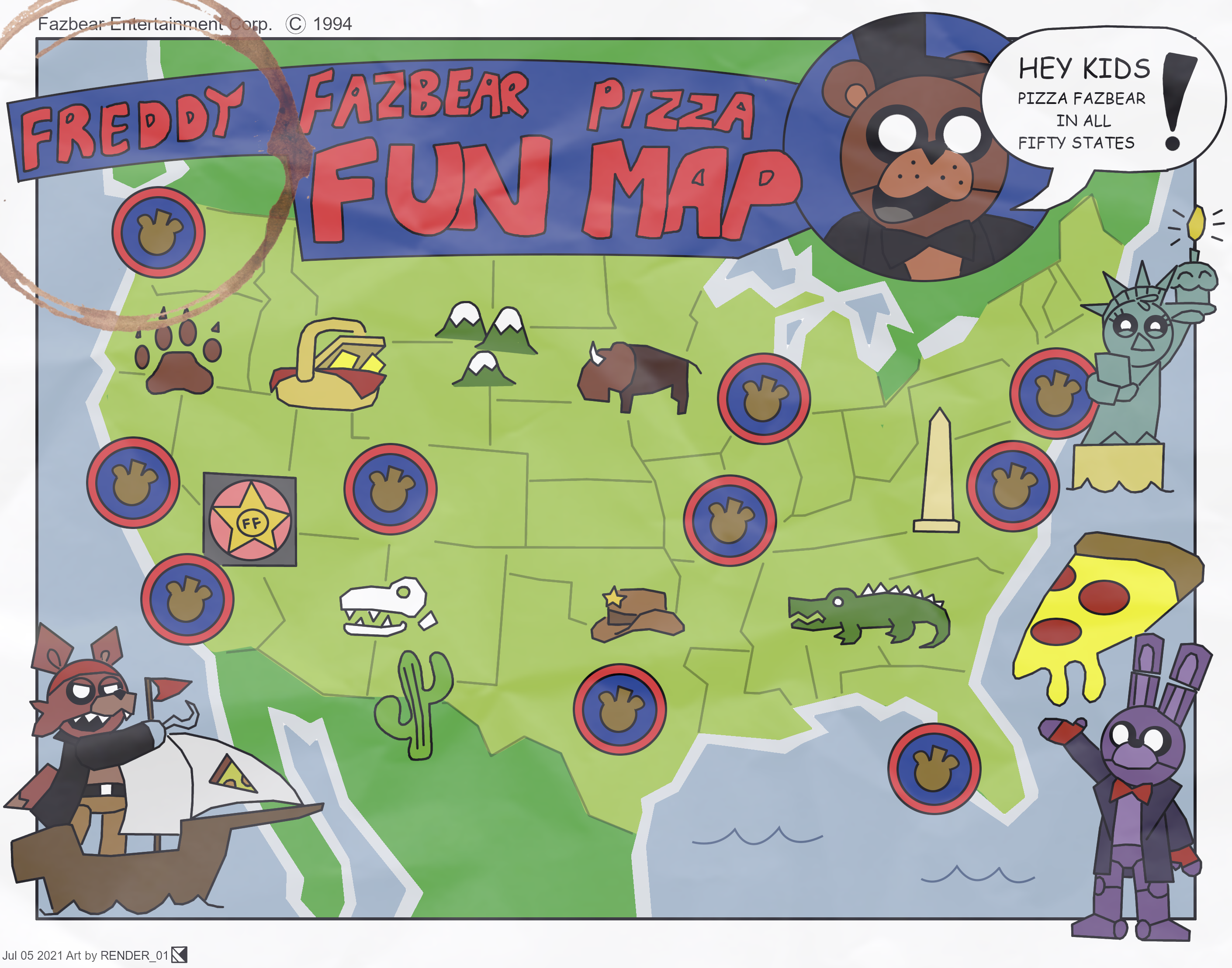 FNAF 1 map by MrMarioluigi1000 on DeviantArt