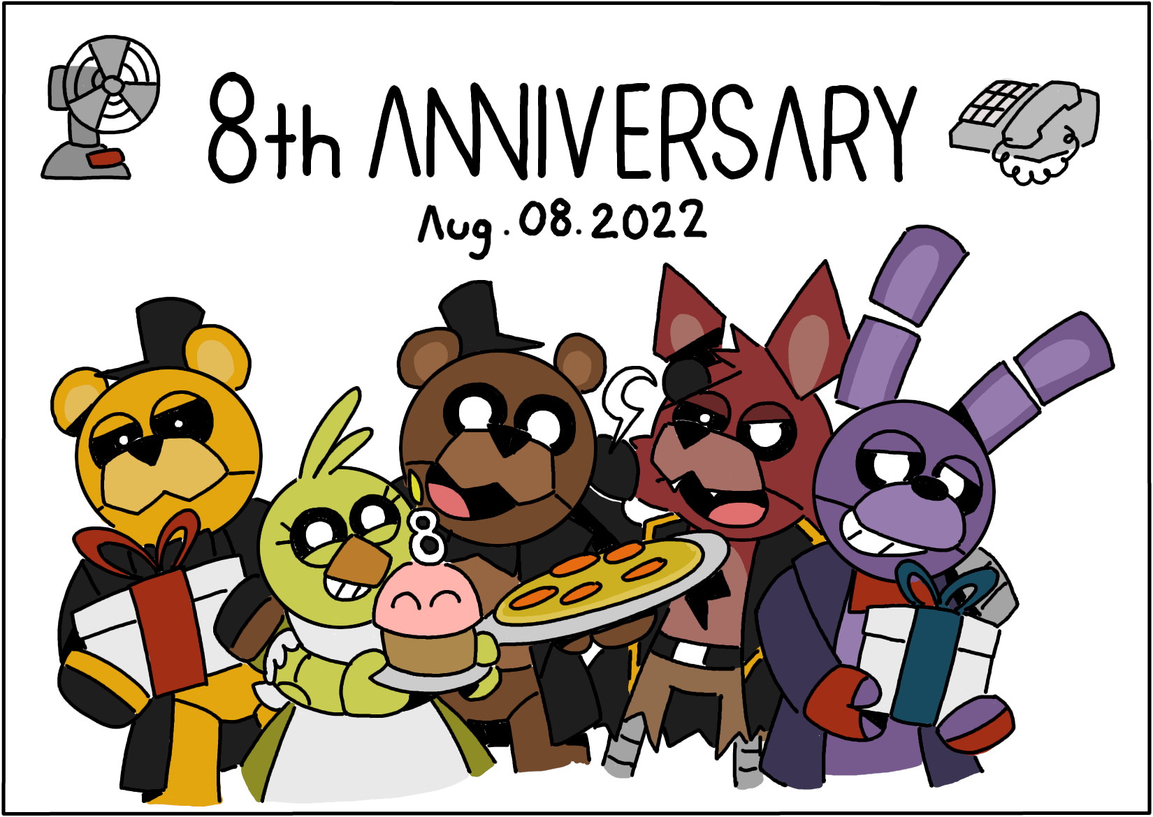 FNAF 8th AnniversaryThank You!!! by Fredluestudios2021 on DeviantArt