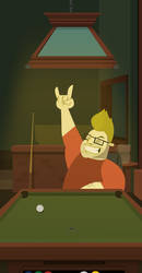 Rockin' out at the pool hall