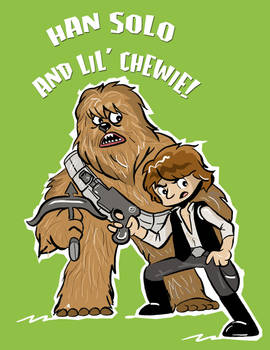 Han Solo and Lil' Chewie