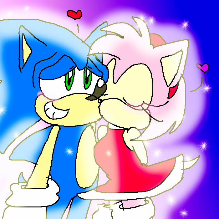 Sonic e Amy - The Kiss sonamy 😘 di jovanasantini12