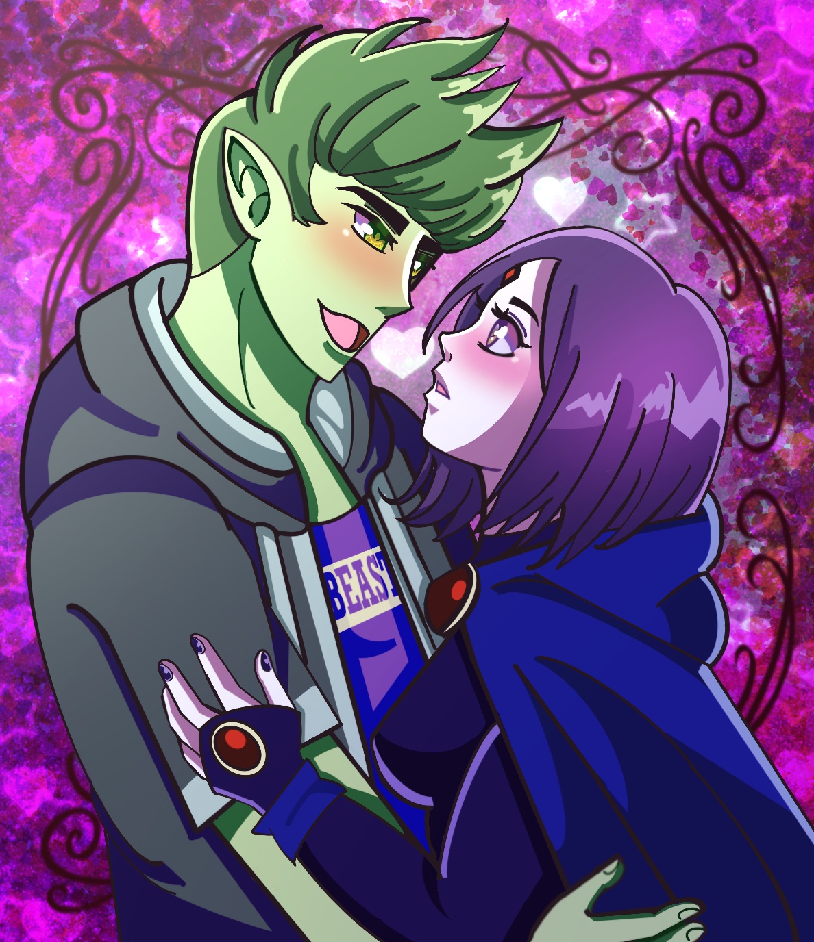 Raven X Beast Boy by GremlinTheUnicorn on DeviantArt