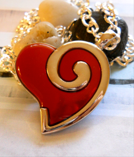 Ruby Red Heart Necklace