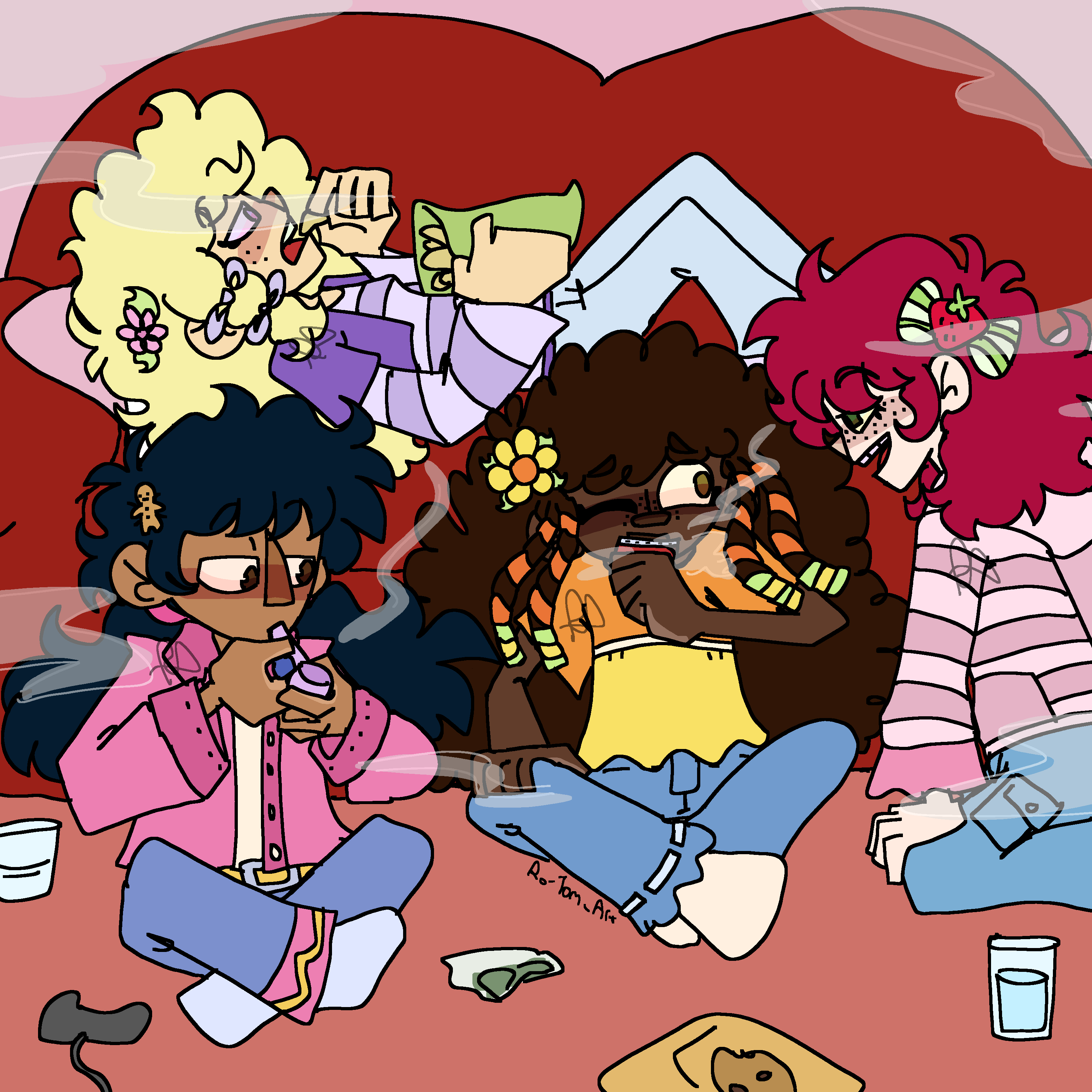 Weed smoking girlfriends by RotomArt on DeviantArt