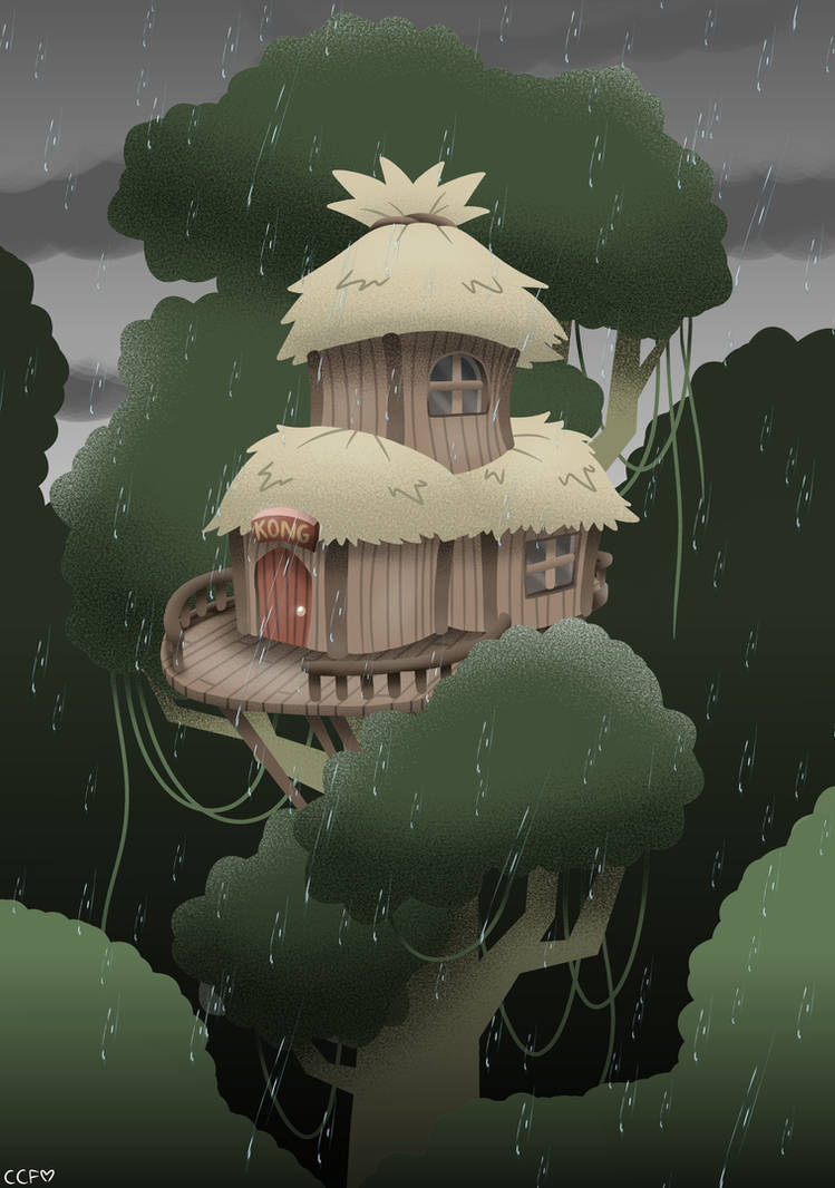 DK's Tree House (Rain) by CherryCreamFairy on DeviantArt