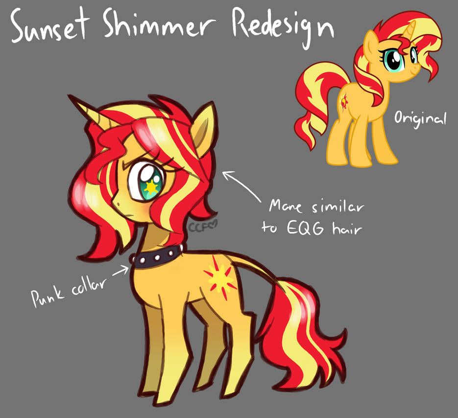 Sunset Shimmer redesign by CherryCreamFairy on DeviantArt
