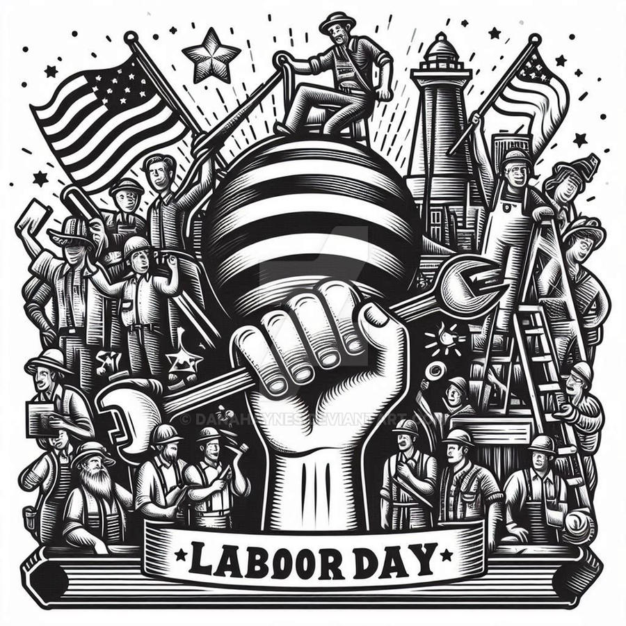 Labor Day Clipart Black And White
