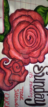 2021 Doodle Red Rose