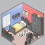 Dante's Room Isometric Design