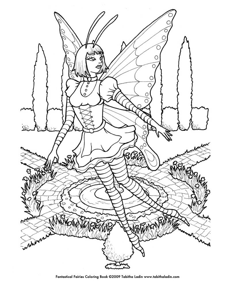 images Gothic Fairy Realistic Fairy Coloring Pages goth fairy coloring page by