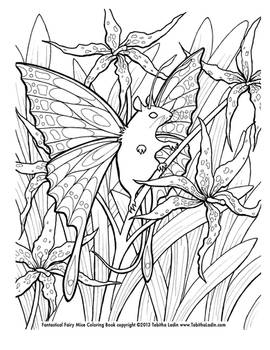 Lily Fairy Mouse coloring page