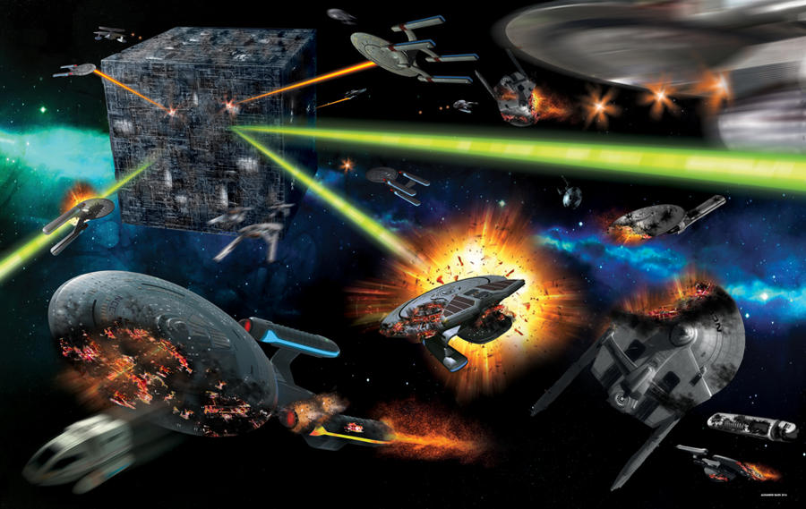 STAR TREK WOLF 359 BATTLE SCENE by trekcollective on DeviantArt