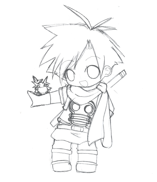 Golden Sun: Isaac sketch