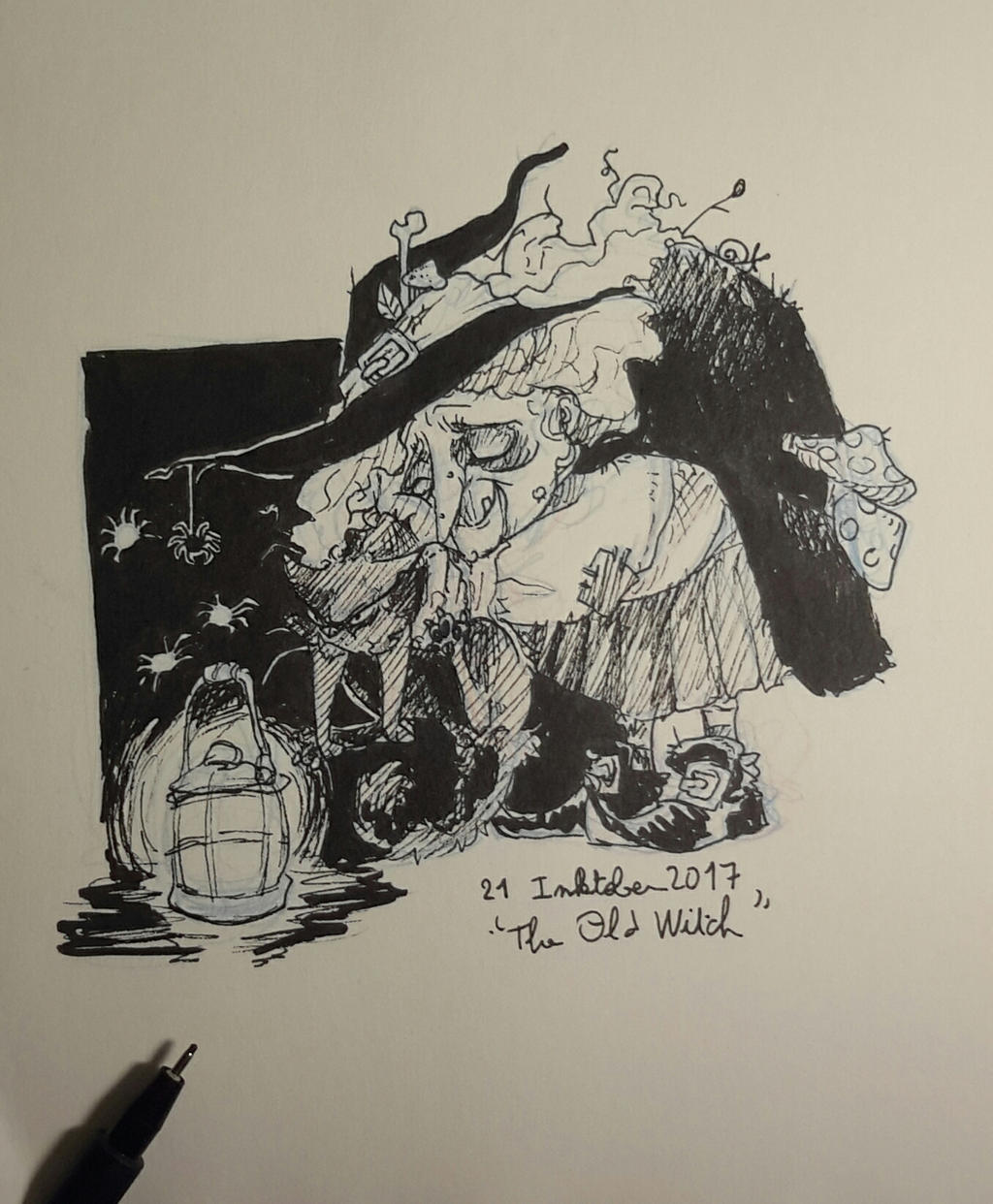 21 The Old Witch Inktober2017