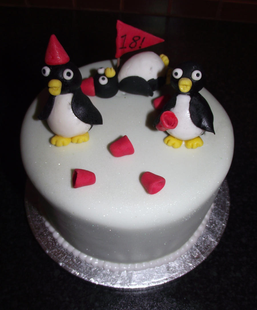 Party penguins cake