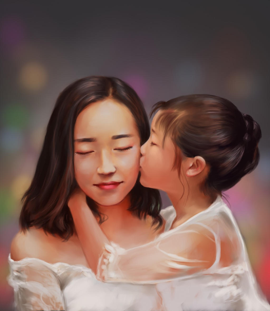 Zhangyi and her daughter