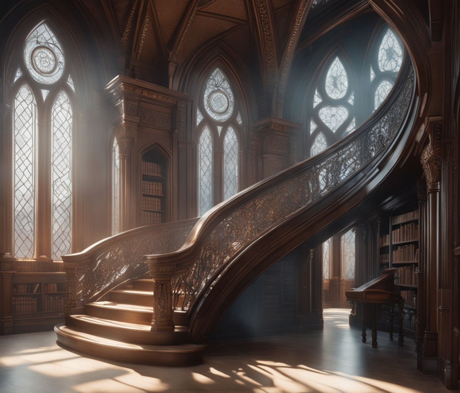 A Gothic Library by Kamirei on DeviantArt