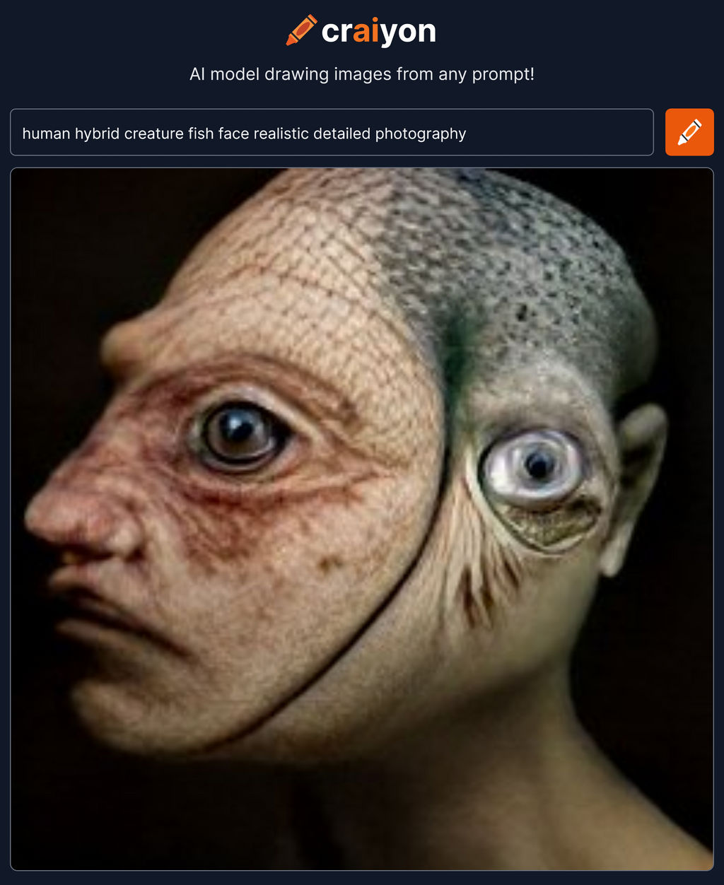 Craiyon 002341 Human Hybrid Creature Fish Face Rea by rubbe on DeviantArt