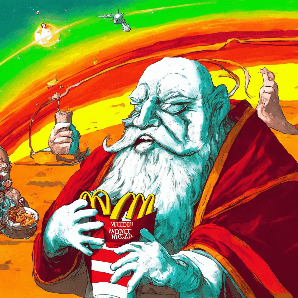 Wizard santa eating mcdonalds GIF by rubbe on DeviantArt