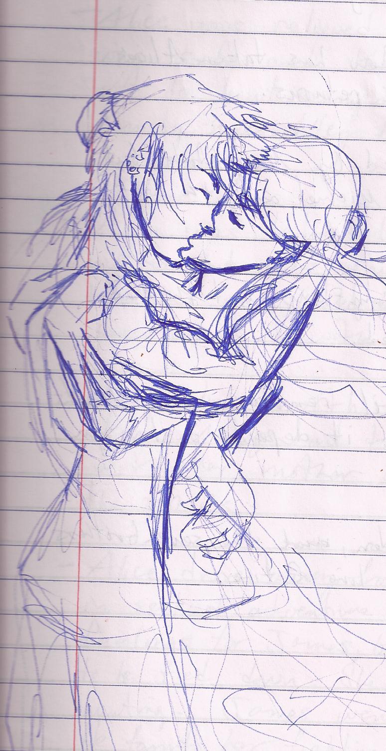 Kissing sketch