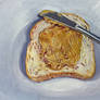 My breakfast No1 - peanut butter bread
