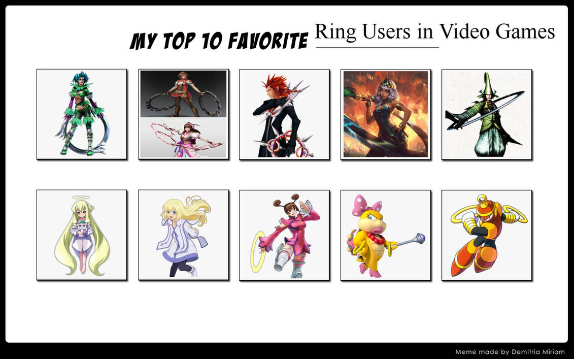 Top 10 Ring Users in Video Games by ForestTheGamer on DeviantArt