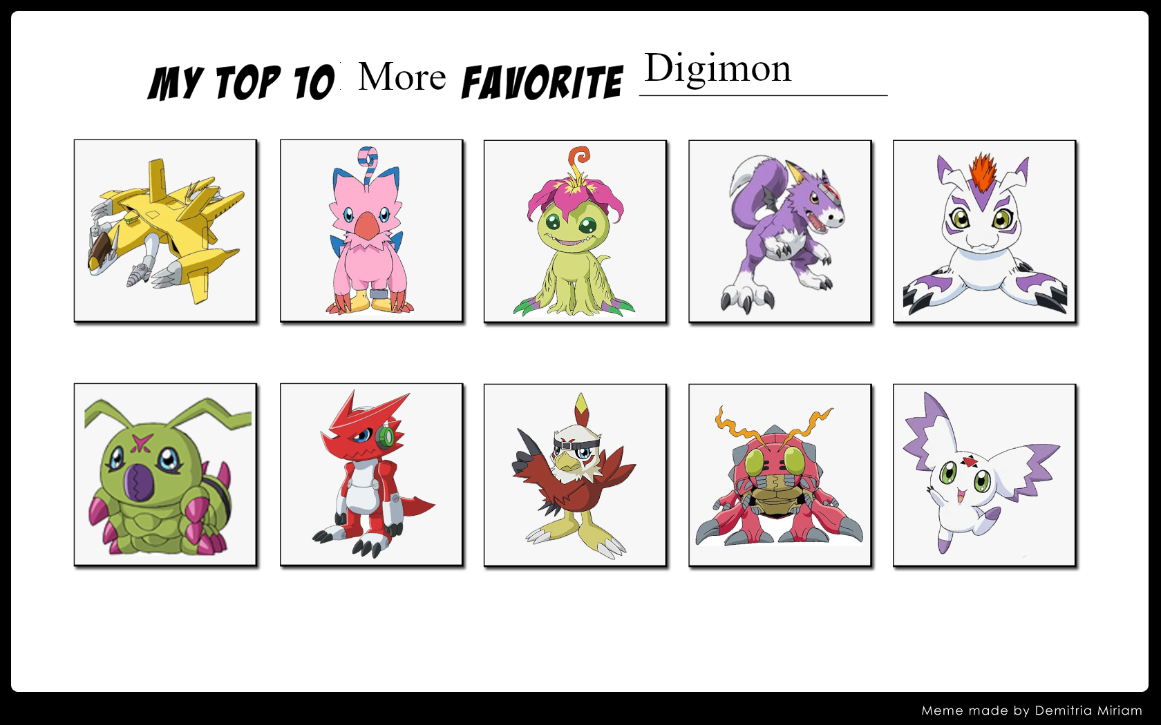 Top 10 More Digimon by ForestTheGamer on DeviantArt