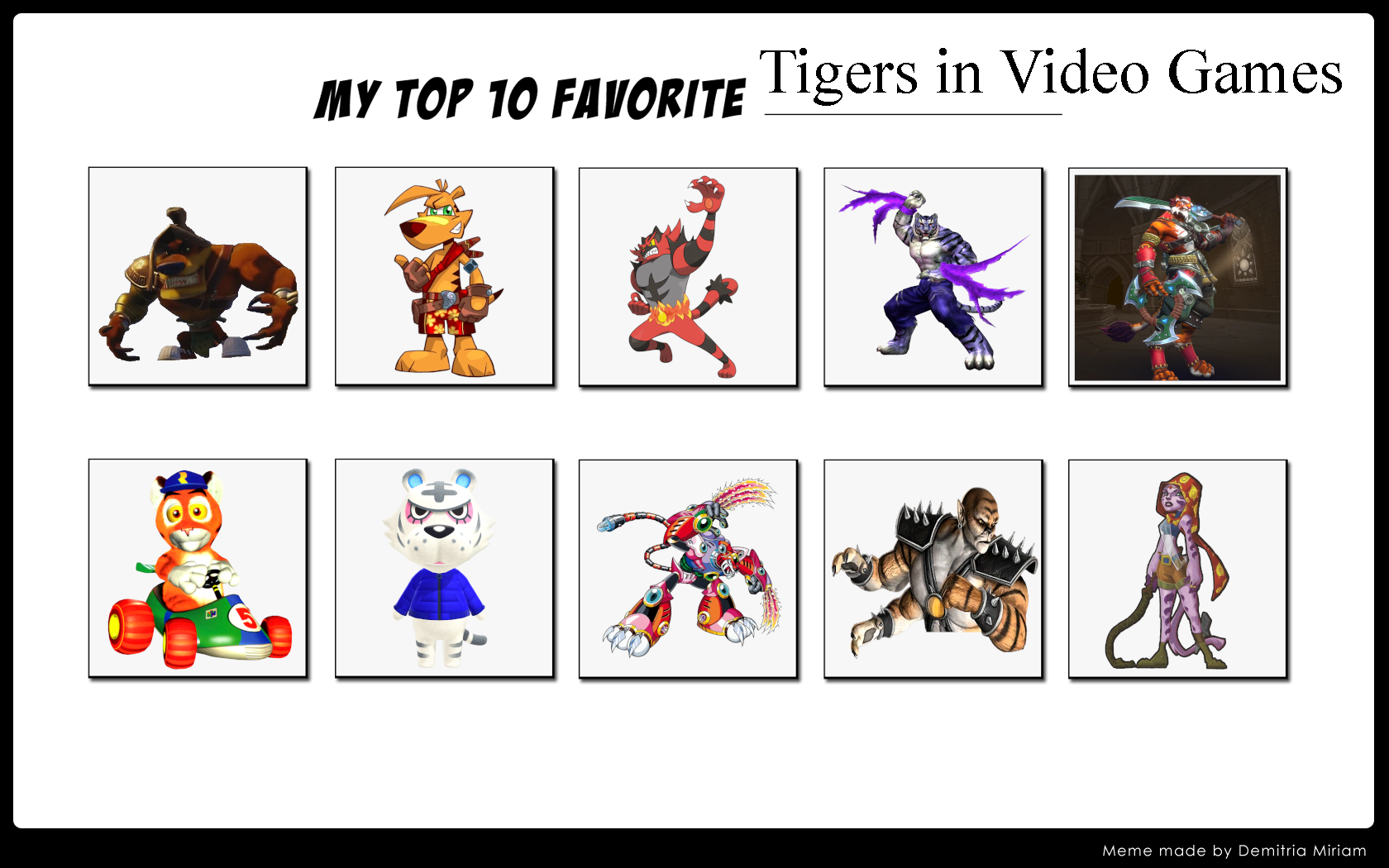 Top 10 Tigers in Video Games by ForestTheGamer on DeviantArt