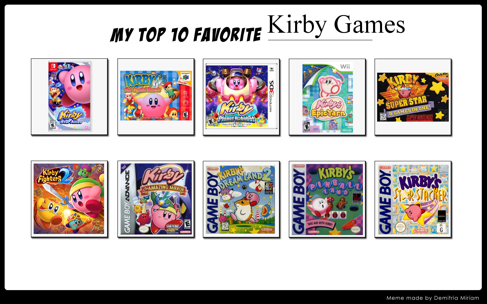 The 10 BEST Kirby Games 