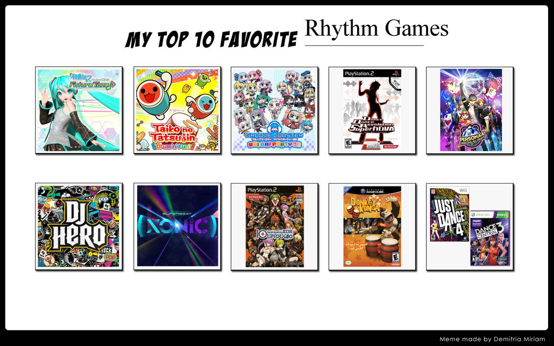 Top 10 Rhythm Games by ForestTheGamer on DeviantArt
