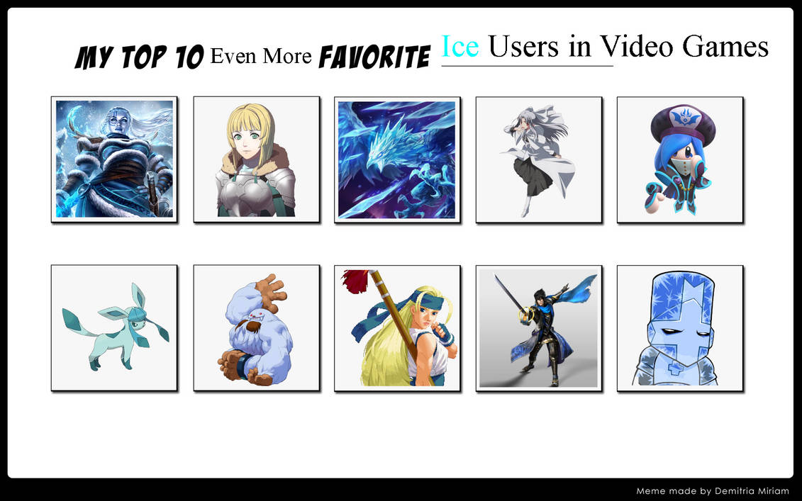 Top 10 Even More Ice Users in Video Games by HiroTheCinderace on DeviantArt