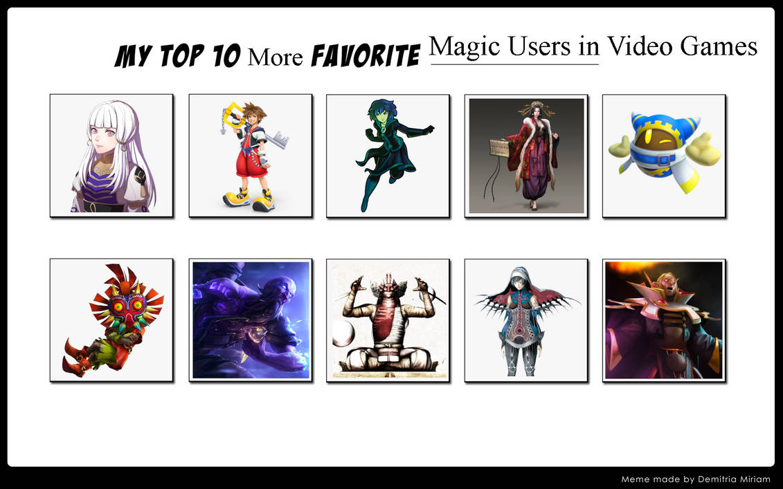 Top 10 More Magic Users in Video Games by ForestTheGamer on DeviantArt